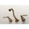 Kingston Brass KS3123KL Two-Handle Wall Mount Bathroom Faucet, Antique Brass KS3123KL - alternate 3